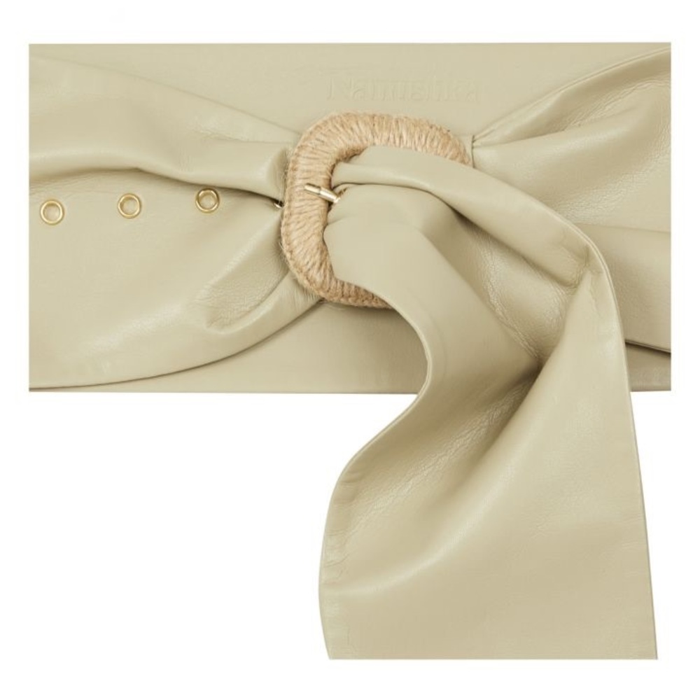 Nanushka DAE RUSTIC Vegan leather belt - Pebble
